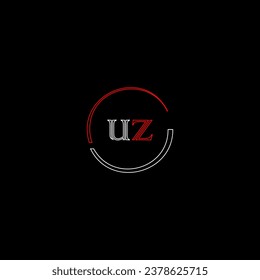 UZ creative modern letters logo design template