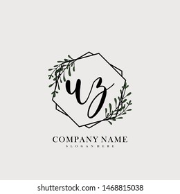 UZ Initial beauty floral logo template