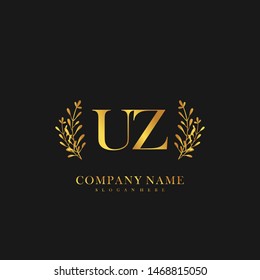 UZ Initial beauty floral logo template