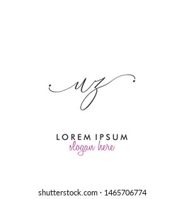 UZ Initial beauty monogram logo vector