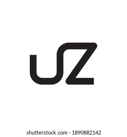 uz initial letter vector logo