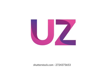 UZ Letter Gradient Monogram Logo for Modern Business Branding