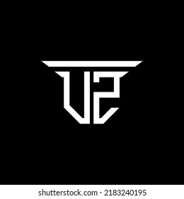 UZ letter logo creative design with vector graphic