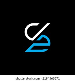 Diseño creativo del logotipo de la letra UZ con gráfico vectorial, logotipo UZ simple y moderno.