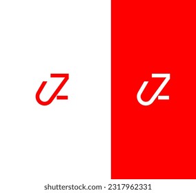 UZ, ZU-Buchstabe, modernes Markenlogo