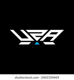 UZA-Schriftlogo Vektorgrafik-Design, UZA schlicht und modern Logo. UZA luxuriöses Alphabet-Design  