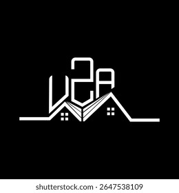 UZA Real State logo design, UZA simple and modern logo. UZA luxurious alphabet design  