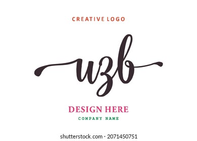 UZB lettering logo is simple, easy to understand and authoritative