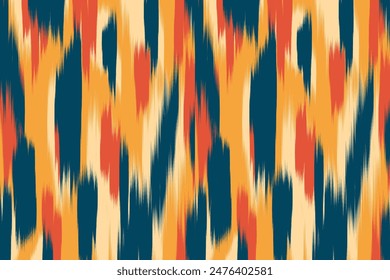 Uzbek ikat pattern. Uzbek ikat pattern fabric style. Uzbek ikat pattern design for background, wallpaper, textile, art, clothing, wrapping paper, Uzbekistan style, Uzbekistan fabric