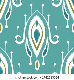 Uzbek ikat pattern - traditional textile product in Cenral Asia, using in fashion industry, home decor and just as creative fabric