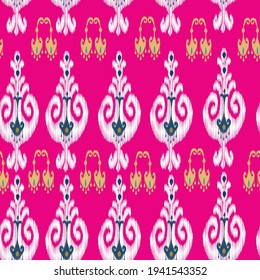 Uzbek ikat pattern - traditional textrile product of Uzbekistan, using in fashion design