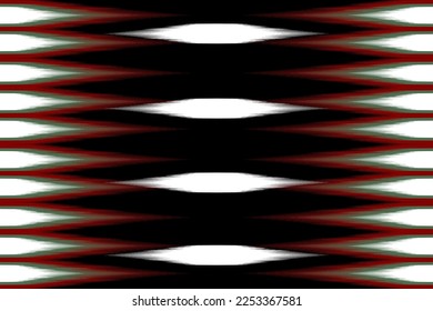 Uzbek ikat pattern-traditional silk fabric in Uzbekistan. Handmade textile product. Traditional pattern on the fabric in Indonesia and other Asian countries