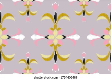 Patrón uzbeko de tela de seda ikat, motivo étnico color índigo. Patrón de repetición de tiempo.