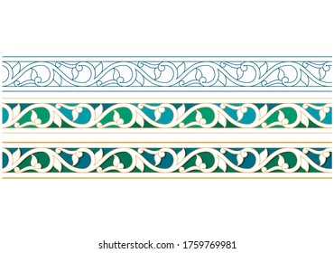 Uzbek national pattern vector background