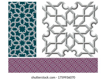Uzbek national pattern vector background