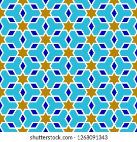 Uzbek pattern. Arabic seamless ornament. 