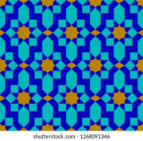 Uzbek pattern. Arabic seamless ornament. 