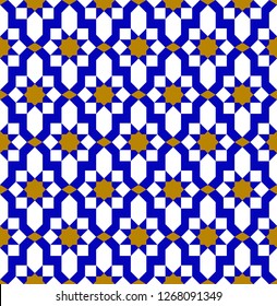 Uzbek pattern. Arabic seamless ornament. 