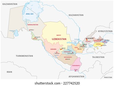 uzbekistan administrative map