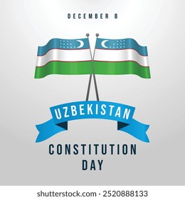 Uzbekistan Constitution Day vector design template good for celebration usage. Uzbekistan Constitution Day design. flat design. eps 10. 