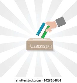 Uzbekistan Elections Vote Box Vector