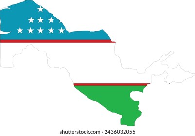 Uzbekistan  Flag in Uzbekistan  Map, Uzbekistan  Map with Flag, Country Map, Uzbekistan  with Flag, Nation Flag