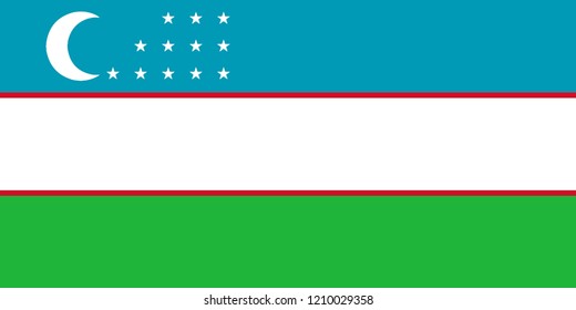 Uzbekistan Flag Vector