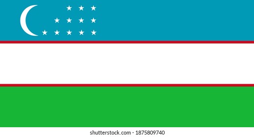 Uzbekistan flag vector art and graphics
