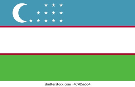 Uzbekistan Flag vector graphics