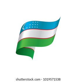 Uzbekistan flag, vector illustration