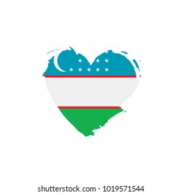 Uzbekistan flag, vector illustration