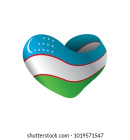 Uzbekistan flag, vector illustration