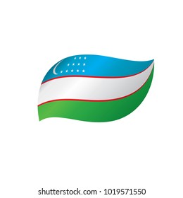 Uzbekistan flag, vector illustration