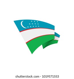 Uzbekistan flag, vector illustration