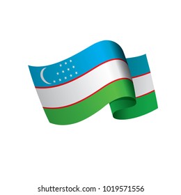 Uzbekistan flag, vector illustration