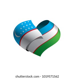 Uzbekistan flag, vector illustration