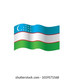 Uzbekistan flag, vector illustration