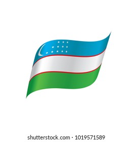 Uzbekistan flag, vector illustration