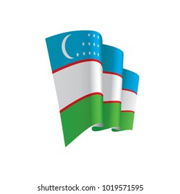 Uzbekistan flag, vector illustration