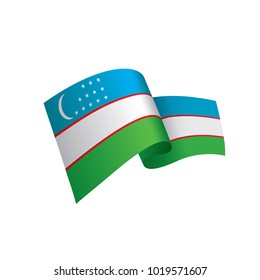 Uzbekistan flag, vector illustration