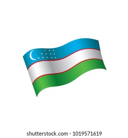 Uzbekistan flag, vector illustration