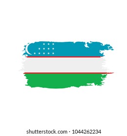 Uzbekistan flag, vector illustration