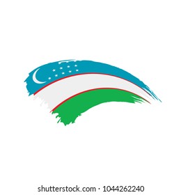 Uzbekistan flag, vector illustration