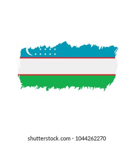 Bandera de Uzbekistán, ilustración vectorial