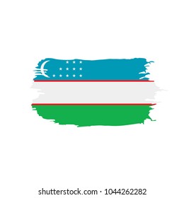 Uzbekistan flag, vector illustration