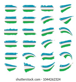 Uzbekistan flag, vector illustration