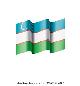 Uzbekistan flag, vector illustration