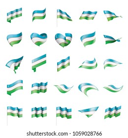 Uzbekistan flag, vector illustration