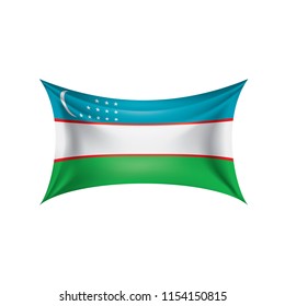 Uzbekistan flag, vector illustration on a white background