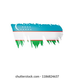 Uzbekistan flag, vector illustration on a white background.